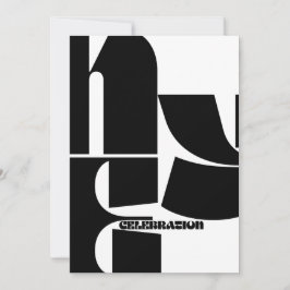 Schwarz-Weiß-Retro-Party Einladung