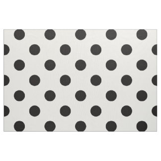 Schwarz-Weiß-Retro-Polka-Punkte-Muster Stoff