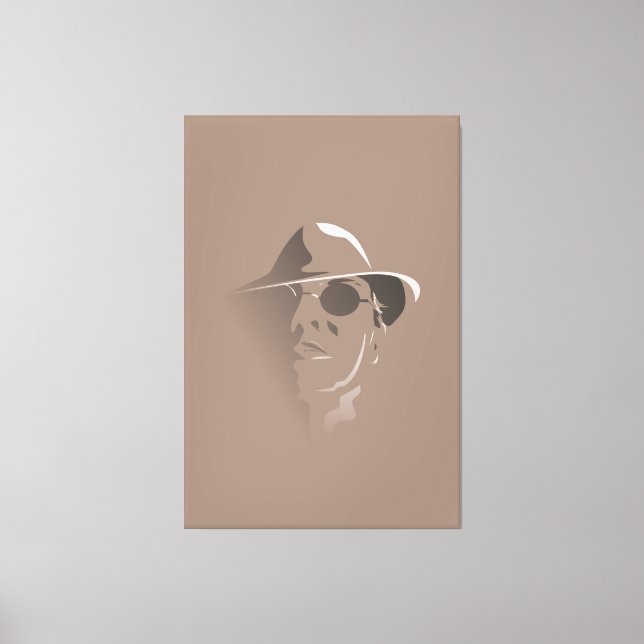 Schwarz/Weiß Retro-Retro-Motiv Monochrome Zeichnen Leinwanddruck (Vorderseite)