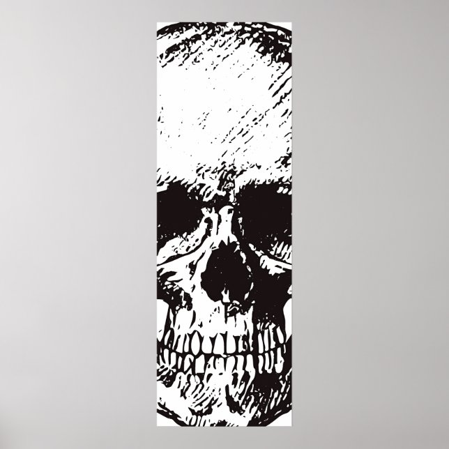 Schwarz-weiß Retro Vintages Comic Fantasy Art Poster (Vorne)