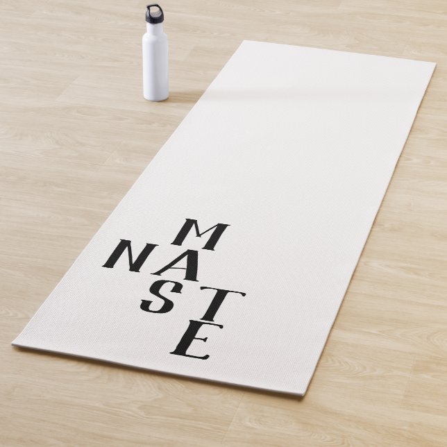 Schwarz-Weiß-reversible Namaste Yogamatte (Beispiel)