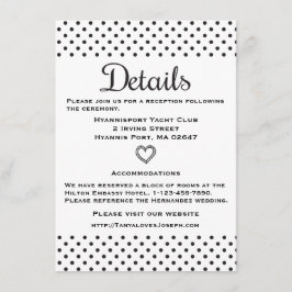 Schwarz-Weiß-Richtung Details Polka-Punkte Begleitkarte