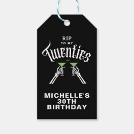 Schwarz-Weiß-RIP bis zum 30. Geburtstag Geschenkanhänger