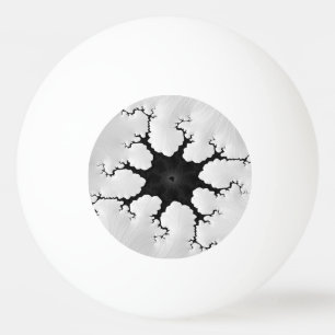 Schwarz-Weiß-Risse-Fraktal Tischtennisball