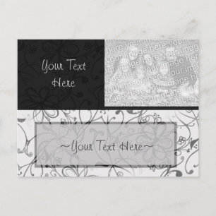 Schwarz-Weiß-Rollen-Foto Postkarte