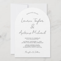 Schwarz-Weiß-Romantische Hochzeit der Neuen Welt