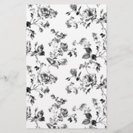 Schwarz-Weiß-Rosen-Muster