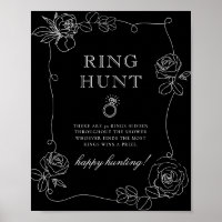 Schwarz-Weiß-Rosen-Ring-Suche-Junggesellinnen-Absc