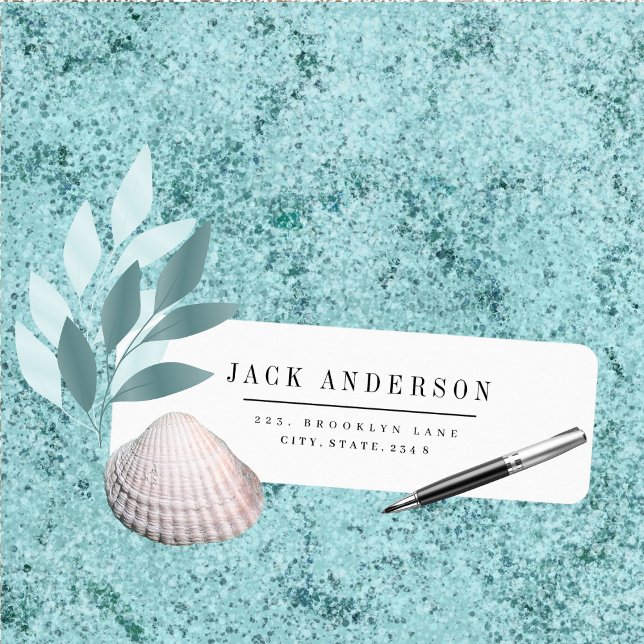 Schwarz-Weiß-Rücksendetikett (Von Creator hochgeladen)