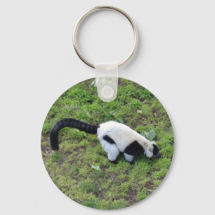 Schwarz-Weiß-Ruffed Lemur #1 Schlüsselanhänger