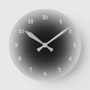 Schwarz-Weiß Runde Wanduhr