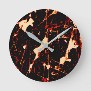 Schwarz-weiß Runde Wanduhr