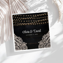 Schwarz-Weiß-Rustikale Elegance Hochzeit von Napki