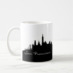Schwarz-Weiß-San Francisco-Skyline Kaffeetasse