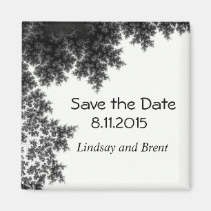 Schwarz-Weiß Save the Date Magnet