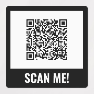 Schwarz-weiß scanne mich! QR-Code-Labels Etiketten