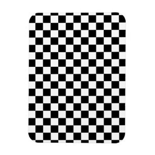 Schwarz-Weiß-Schachbrett-Hintergrund Magnet