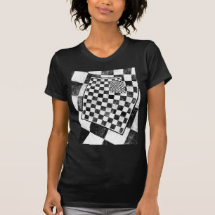 Schwarz-Weiß-Schachbrett T-Shirt