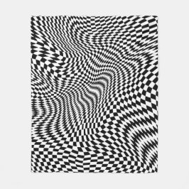 Schwarz-Weiß-Schachbretter Fleecedecke