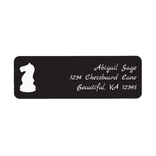 Schwarz-Weiß Schachfiguren Ritterklassik (Vorne)