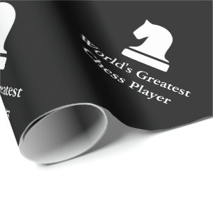 Schwarz-Weiß-Schachstückpapier Geschenkpapier