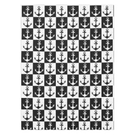 Schwarz-Weiß-Schachtel Tischdecke