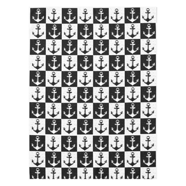 Schwarz-Weiß-Schachtel Tischdecke (Vorderseite)