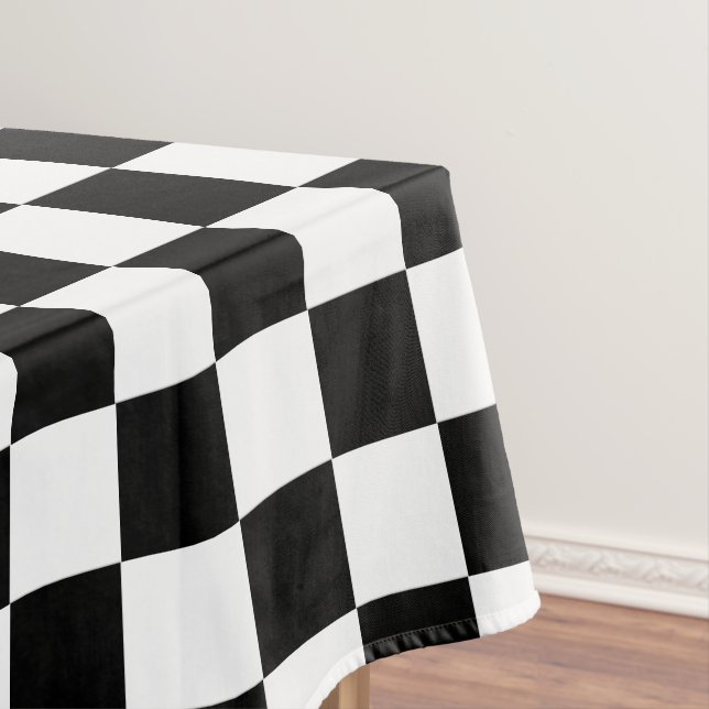 Schwarz-Weiß-Schachtel Tischdecke (Beispiel)