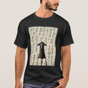 Schwarz Weiß Schaf T-Shirt