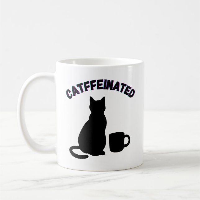 Schwarz-Weiß-Schatten des Kaffees Kunst Kaffeetasse (Links)