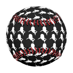 Schwarz-Weiß-Schattenhai-Walmuster Baseball