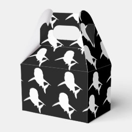 Schwarz-Weiß-Schattenhai-Walmuster Geschenkschachtel