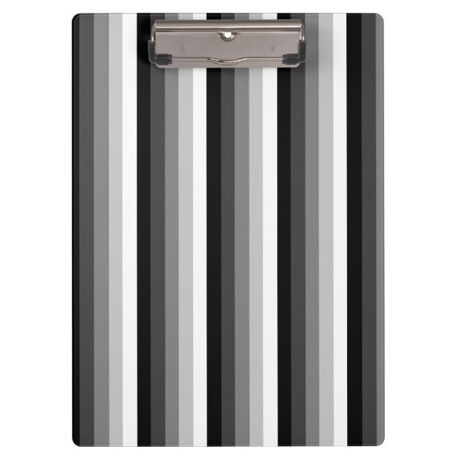 Schwarz-Weiß-Schattenstreifen Klemmbrett (Vorderseite)
