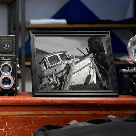 Schwarz-Weiß-Schiffswrak Fotodruck