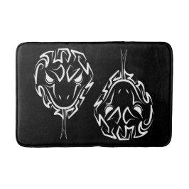 Schwarz-Weiß-Schlange Badematte