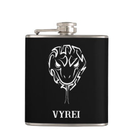 Schwarz-Weiß-Schlange Flachmann