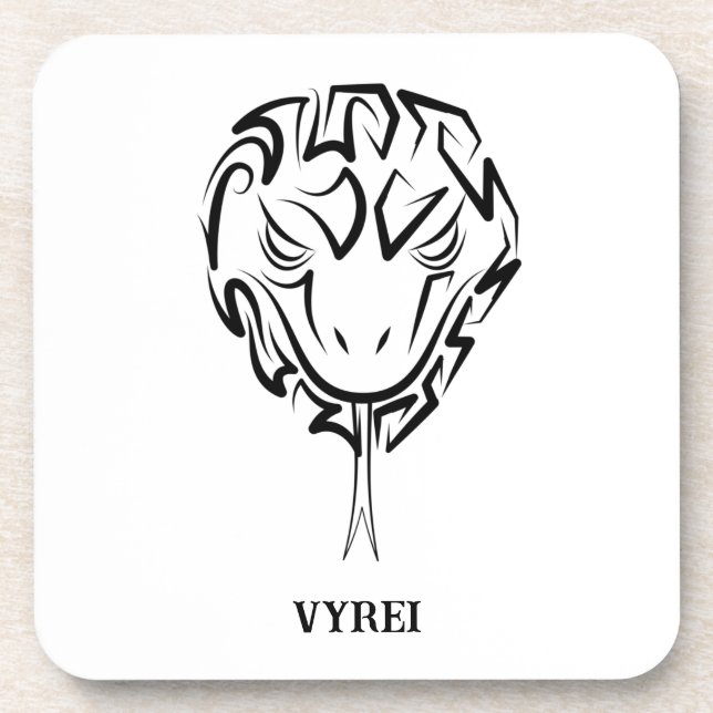 Schwarz-Weiß-Schlange Getränkeuntersetzer (Vorderseite)