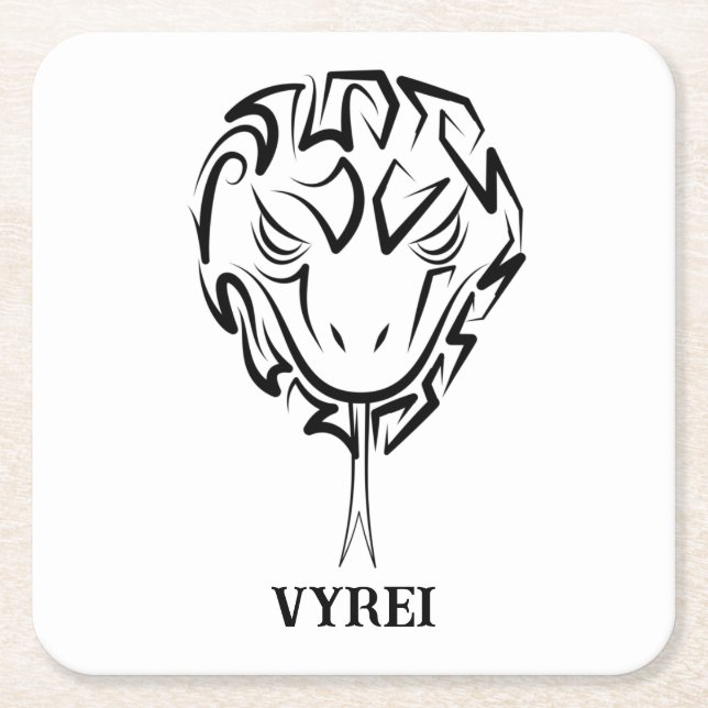 Schwarz-Weiß-Schlange Rechteckiger Pappuntersetzer (Vorderseite)