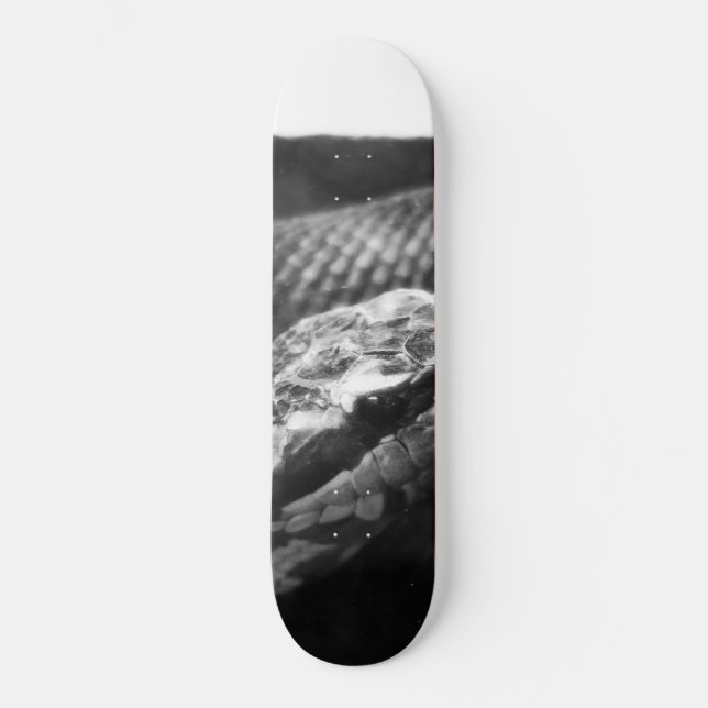 Schwarz-Weiß-Schlange Skateboard (Vorderseite)
