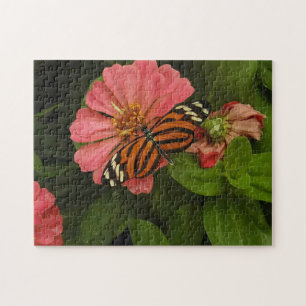 Schwarz-Weiß-Schmetterling-Gesichtspuzzle Puzzle