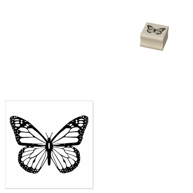 Schwarz-Weiß-Schmetterling Gummistempel (Stempel)