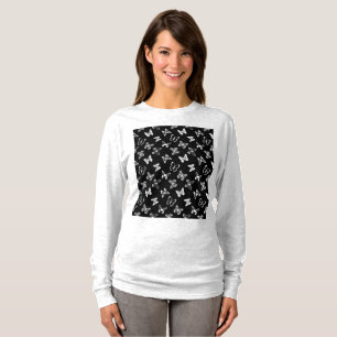 Schwarz-Weiß-Schmetterling Illustration Schwarz T-Shirt
