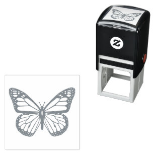 Schwarz-Weiß-Schmetterling Permastempel