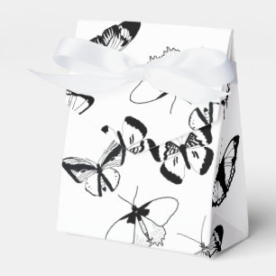 Schwarz-Weiß-Schmetterlinge Geschenkschachtel