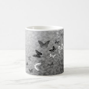 Schwarz-Weiß-Schmetterlinge Tasse