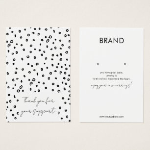 Schwarz-Weiß-Schmuck-Ohrring-Display-Karte