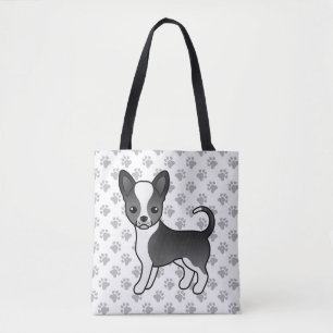 Schwarz-Weiß-Schnauze-Coat Chihuahua Hunde und Paw