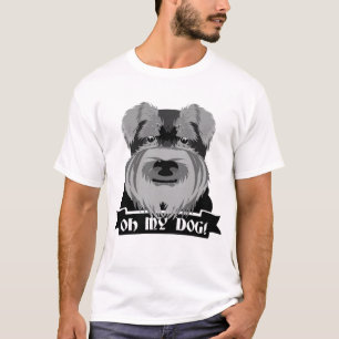Schwarz-Weiß-Schnauzer T-Shirt