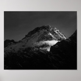 Schwarz-Weiß-Schneeberg Poster