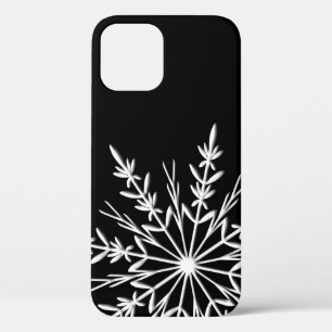 Schwarz-Weiß-Schneeflocke Case-Mate iPhone Hülle